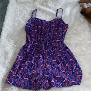 Blue & orange romper
